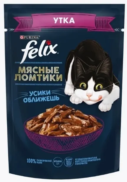 Фото для Felix в/к д/кошек ,усики оближешь, утка, 75 гр