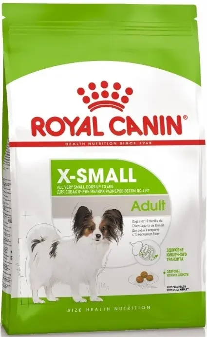 Фото для Royal Canin X-Small Adult корм для миниатюрных собак от 10 месяцев до 8 лет, 500 г