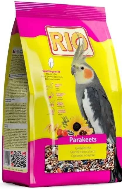 Корм для средних попугаев в период линьки RIO, 500 г