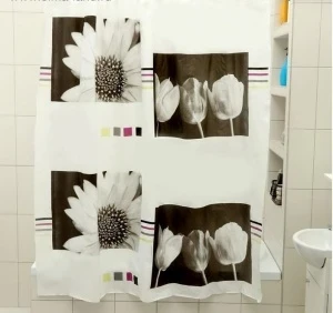 Фото для Штора для ванной EVA 180х180 см Белые цветы