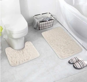 Фото для Набор ковриков для ванны и туалета ПУШИСТИК 40х50см 50х80см белый