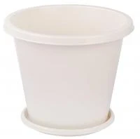 Фото для Горшок цв. Эконом 10л с под. белый, коричневый