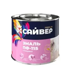 Фото для Эмаль ПФ-115 белая матовая 1,8кг Сайвер