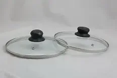 Фото для Крышка стекло 20 см метал/ободок,пласт.кнопка 1/10