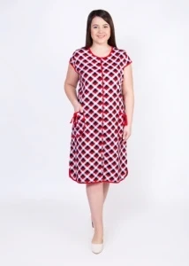 Фото для Халат женский на молнии 212хр1928 р.66/164 (ЧЗ)