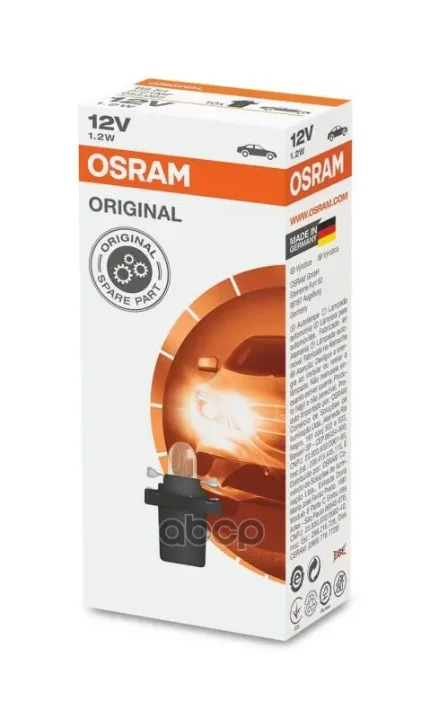 Фото для А/Лампа W1,2w 12v1,2w [B8,5d] Osram 2721mf (Пластм. Патрон) Osram арт. 2721MF