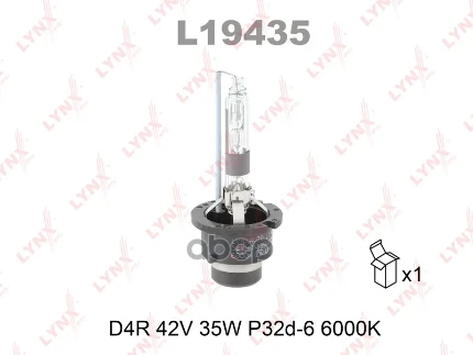 Фото для А/Лампа D4r 35W P32d-6 Xenarc Lynxauto L19435 (Ксенон) LYNXauto арт. L19435