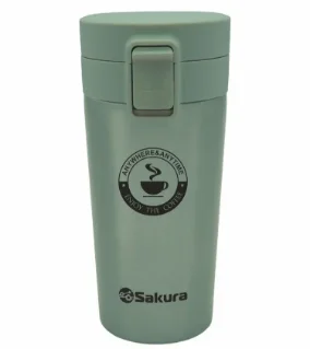 Термокружка SAKURA TM-01-380GR Зеленый (0,38л,6,3*17,3см)