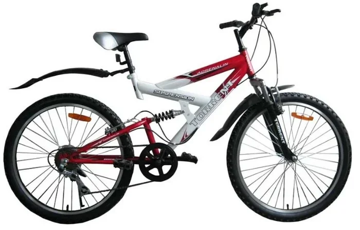 Велосипед Torrent Adrenalin 24" 7SP крас/бел.(24",7 скоростей,17рама сталь)