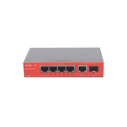 Фото для WI-PCES306GF настраиваемый гигабитный коммутатор PoE 60Вт, порты 4 PoE GE + 1 SFP +1 UP, Easy Smart
