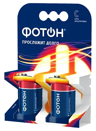 Элемент питания ФОТОН С 1.5V LR14 ОР2 (упаковка 2шт.)