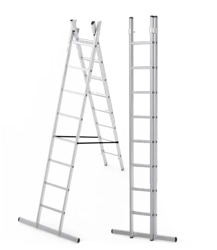 Фото для Лестница алюминиевая двухсекционная 8 ступеней max 3,7 м