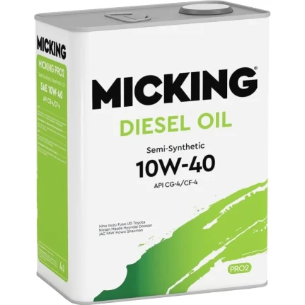 Фото для Масло моторное Micking Diesel Oil PRO2 10w40, полусинтетическое, API CG-4, для дизельного двигателя, 4л, арт. M1217
