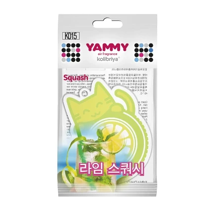 Фото для Ароматизатор подвесной Yammy «Котик» Squash (Свежесть), картон с пропиткой, арт. K015