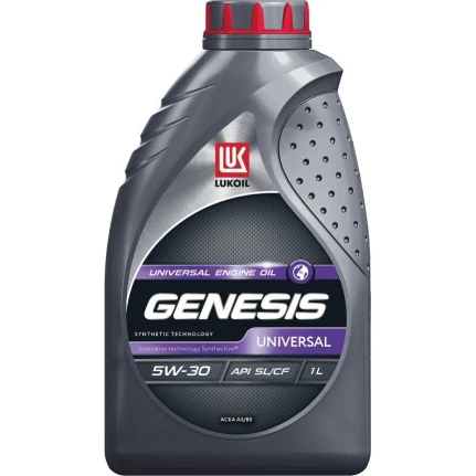 Фото для Масло моторное Лукойл Genesis Universal 5w30 синтетическое, API SL/CF, ACEA A1/B1/A5/B5 , универсальное, 1л, арт. 3148620