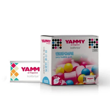 Фото для Ароматизатор на торпедо Yammy Bubble Gum (Бабл Гам), меловой, баночка, арт. S020
