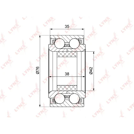 Фото для Подшипник ступицы колеса LYNXauto, арт. WB-1108
