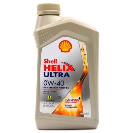 Фото для Масло моторное Shell Helix Ultra 0w40, синтетическое, API SP, ACEA A3/B3/B4, универсальное, 1л, арт. 550055859