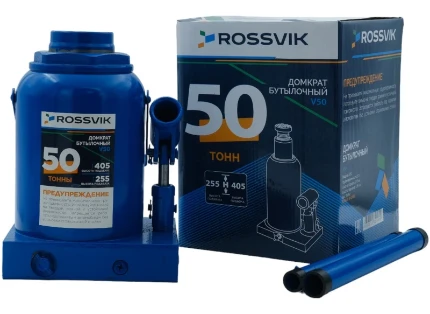 Фото для Домкрат гидравлический бутылочный 50т подъем 255-405мм ROSSVIK