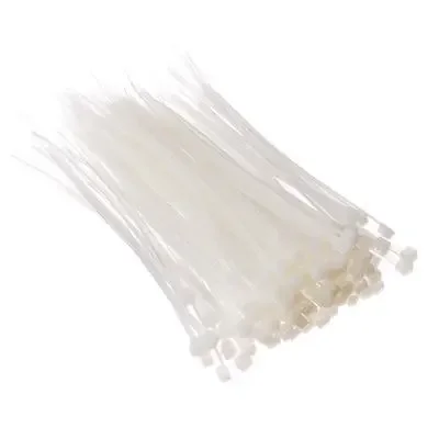 Фото для Хомут нейлоновый для стяжки 3.6х200мм белый 100шт