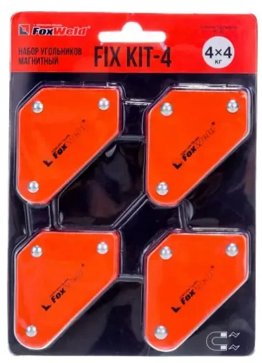Фото для Набор угольников магнитных 45/90/135град, усилие 4x4кг 5391 Foxweld