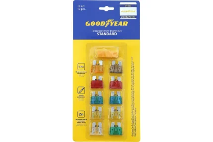 Фото для Набор предохранителей флажковых в блистере Goodyear (10шт)