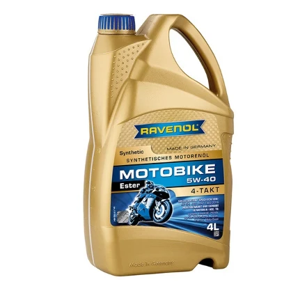 Фото для Масло моторное RAVENOL для мотоциклов Motobike 4T Ester 5W-40 4л