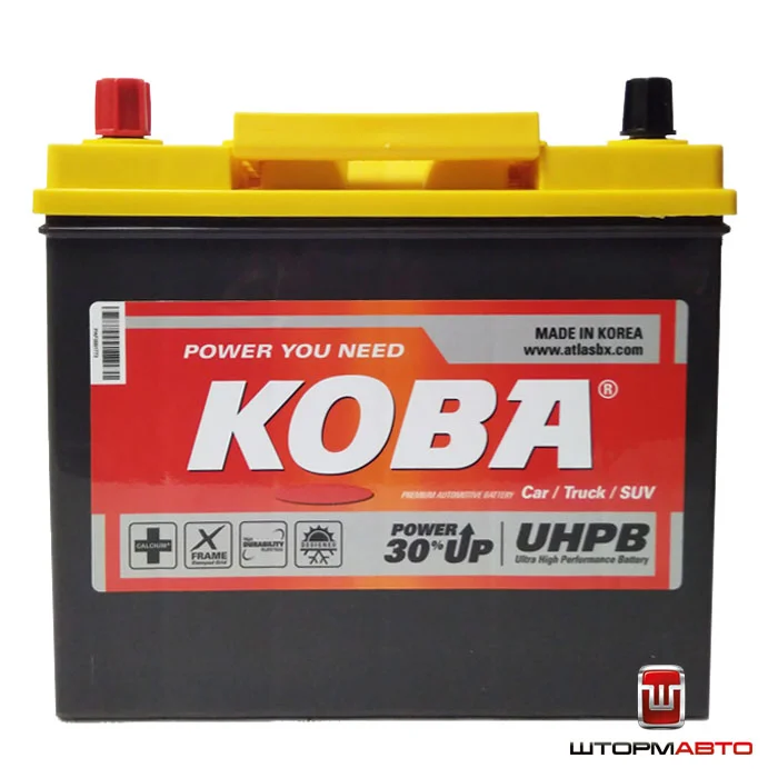 Аккумулятор KOBA UMF55B19R, Корея (45 а/ч)