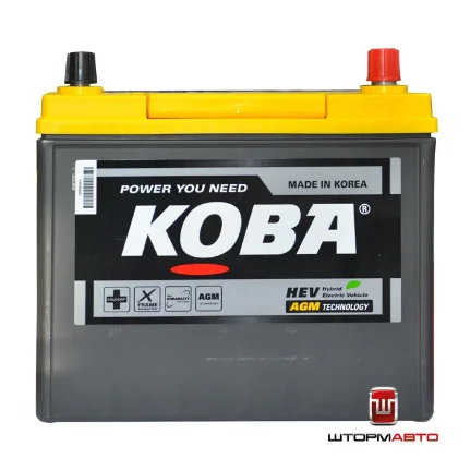 Фото для Аккумулятор KOBA AX S55D23L, Корея (AGM Battery - Absorbent Glass Mat for Start-Stop+ ) HYBRID