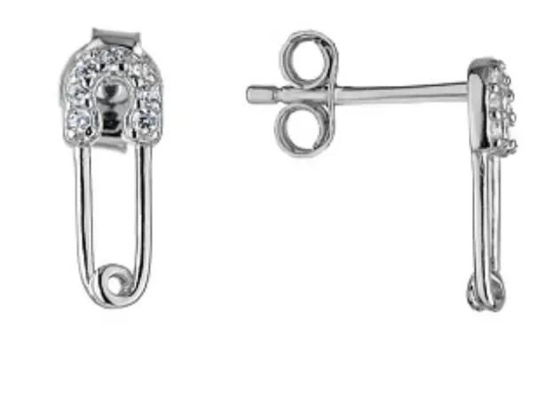 Серебряные серьги-пусеты в виде булавок E69100058 (Ag 925)