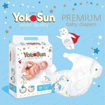 Фото для Подгузники YokoSun Premium M 5-10кг 62шт