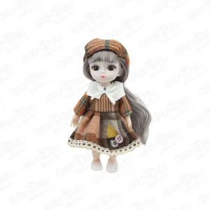 Кукла миниатюрная Lanson Toys в коричневом наряде