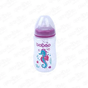 Бутылка baboo Sealife пластиковая с силиконовым широким горлышком 250мл