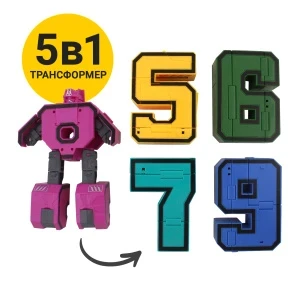 Фото для Набор роботов трансформеров Lanson Toys Distortion Digital 5в цифры роботы