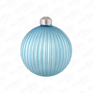 Фото для Украшение елочное шар лофт с рельефом голубой стеклянный 8см