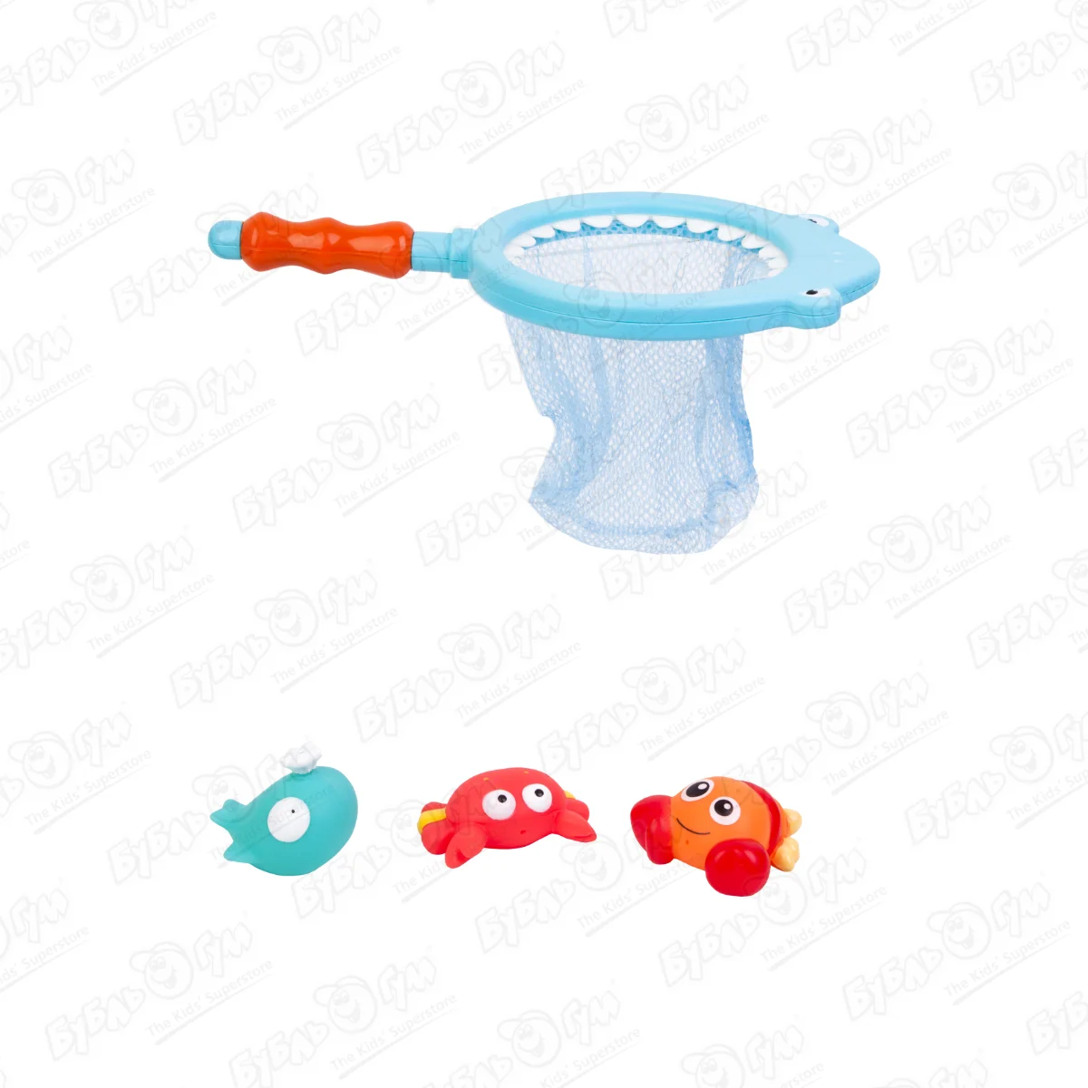 Набор игрушек для ванны Lanson Toys Акула с сачком с 12мес