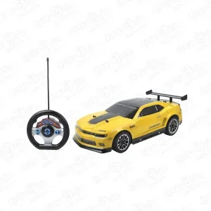 Фото для Автомобиль Chevrolet Camaro Lanson Toys 3D световые эффекты р/у желтый 1:10