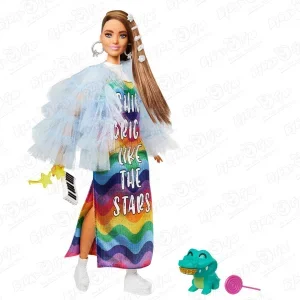 Фото для Кукла Barbie Extra в радужном платье