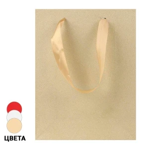 Фото для Пакет подарочный Праздник в оттенке глиттер 23х18х8см в ассортименте