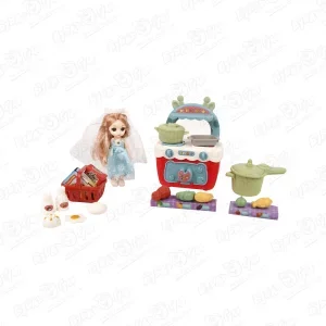 Фото для Куколка миниатюрная Lanson Toys с игровым кухонным набором