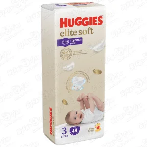Подгузники-трусики HUGGIES Elite Soft 3 6-11кг 48шт