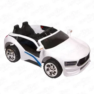 Фото для Автомобиль аккумуляторный с синими полосками черно-белый