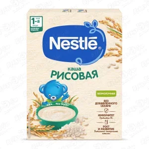 Фото для Каша Nestle безмолочная рисовая 200г с 4мес