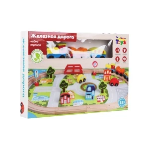 Фото для Набор игровой Lanson Toys железная дорога деревянная