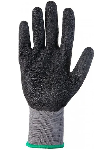 Фото для Перчатки РУБИСЕНС серые полиэфирные с черным рельефным латекс. покр. pe15nl