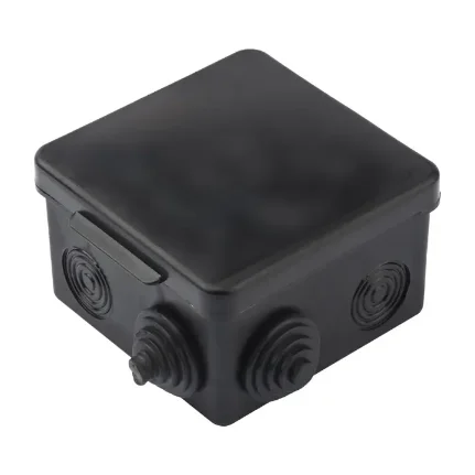 Фото для Коробка распределительная черная (80х80х50) 7 вводов IP54 ЭКФ