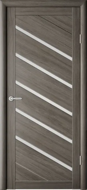 Полотно дверное серый кедр Эко-шпон стекло матовое 800*2000*40 ФРЕГАТ