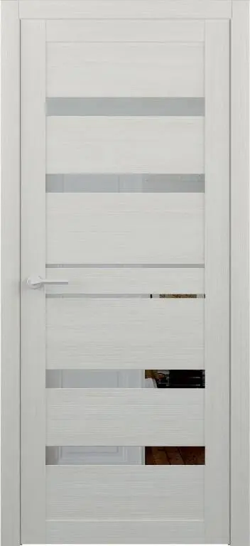 Полотно дверное кипарис белый Эко-шпон зеркало 800*2000*40 ФРЕГАТ