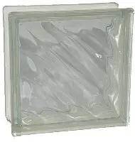 Стеклоблок Диагональная волна бесцветный 190*190*80 Glass Block