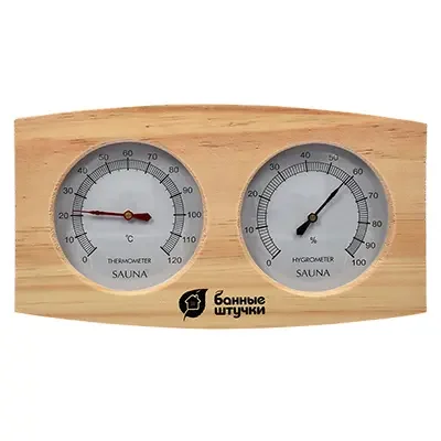 Фото для Термометр с гигрометром Банная станция 24,5*13,5*3 см Банные штучки